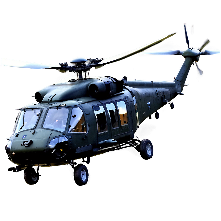 Black Hawk Helicopter Hovering Png Slr21