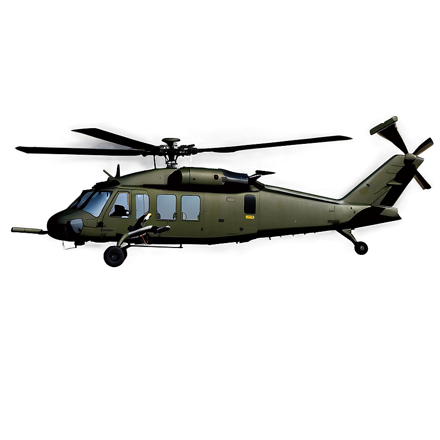 Black Hawk Helicopter In Action Png Bss94