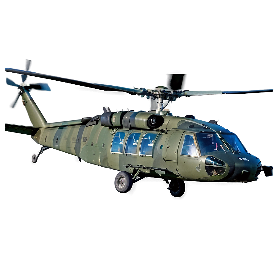 Black Hawk Helicopter In Action Png Mqs60