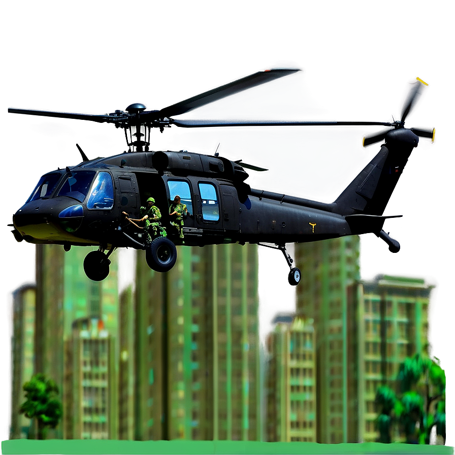 Black Hawk Helicopter In Urban Area Png 30