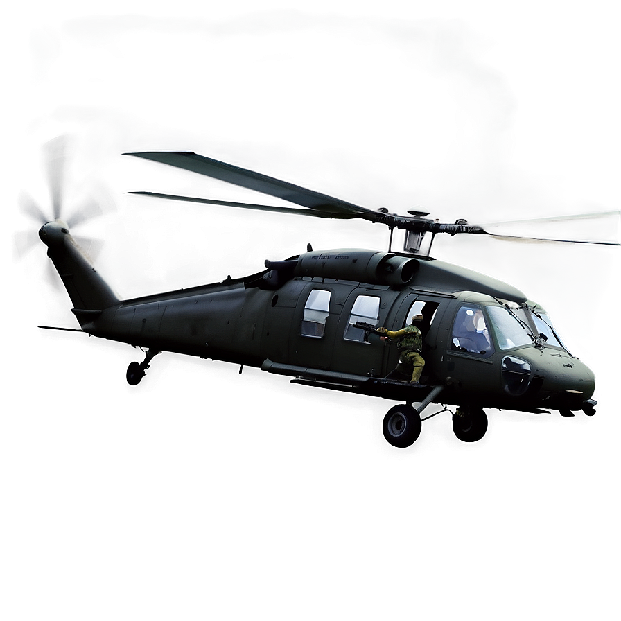 Black Hawk Helicopter On Mission Png Woa