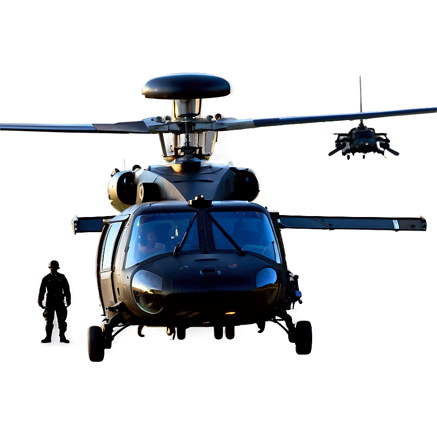 Black Hawk Helicopter Silhouette Png 8