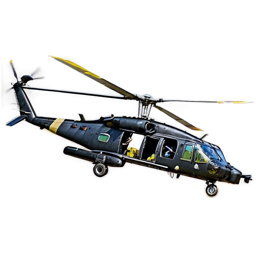 Black Hawk Helicopter With Cargo Png 06252024