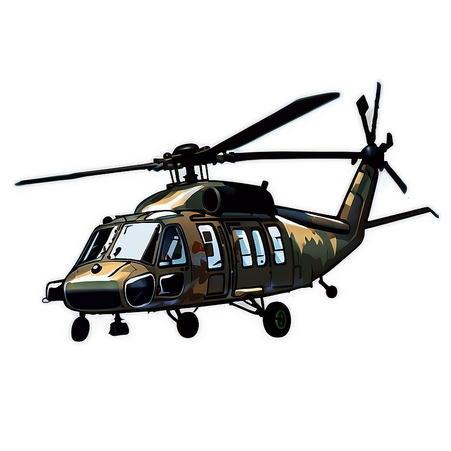 Black Hawk Helicopter With Decals Png Jtt