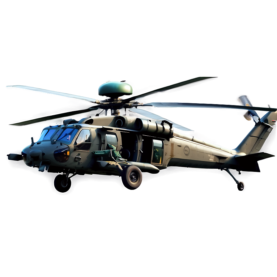 Black Hawk Helicopter With Decals Png Rdj