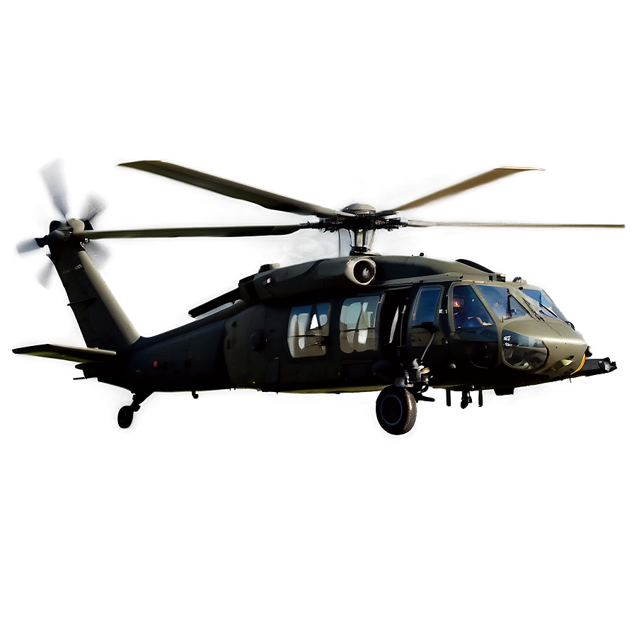 Black Hawk Surveillance Helicopter Png 06252024