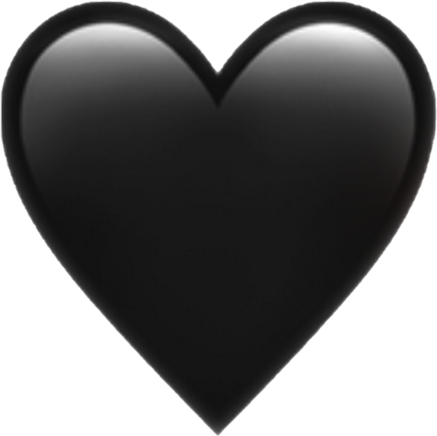 Black Heart Emoji Graphic