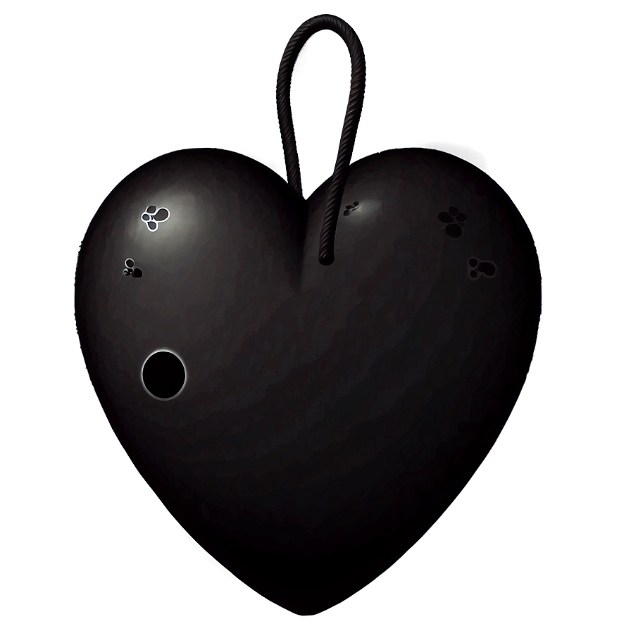 Black Heart Emoji Illustration Png 05042024