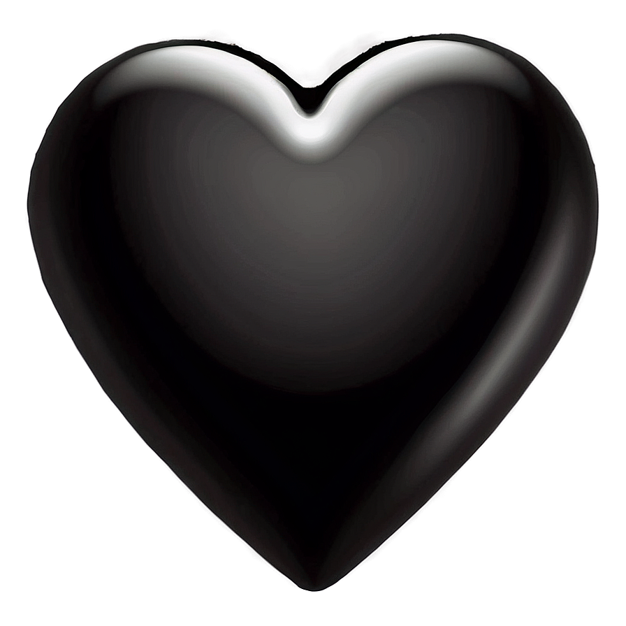 Black Heart Emoji Png 06202024