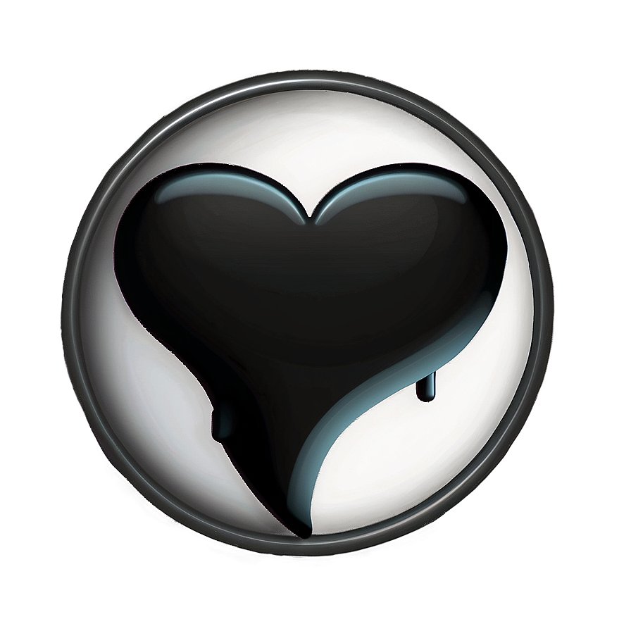 Black Heart Emoji Png 43