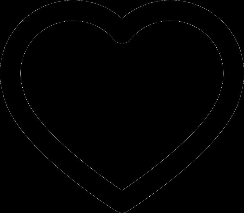 Black Heart Outline Graphic