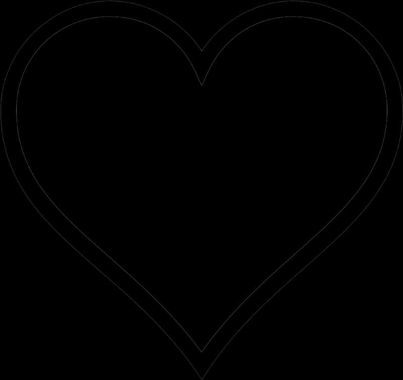 Black Heart Outlineon Dark Background