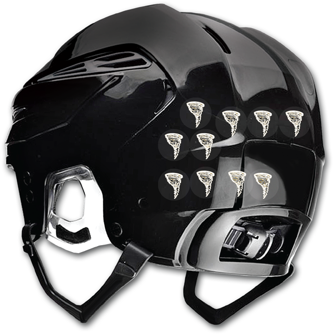 Black Hockey Helmet Side View