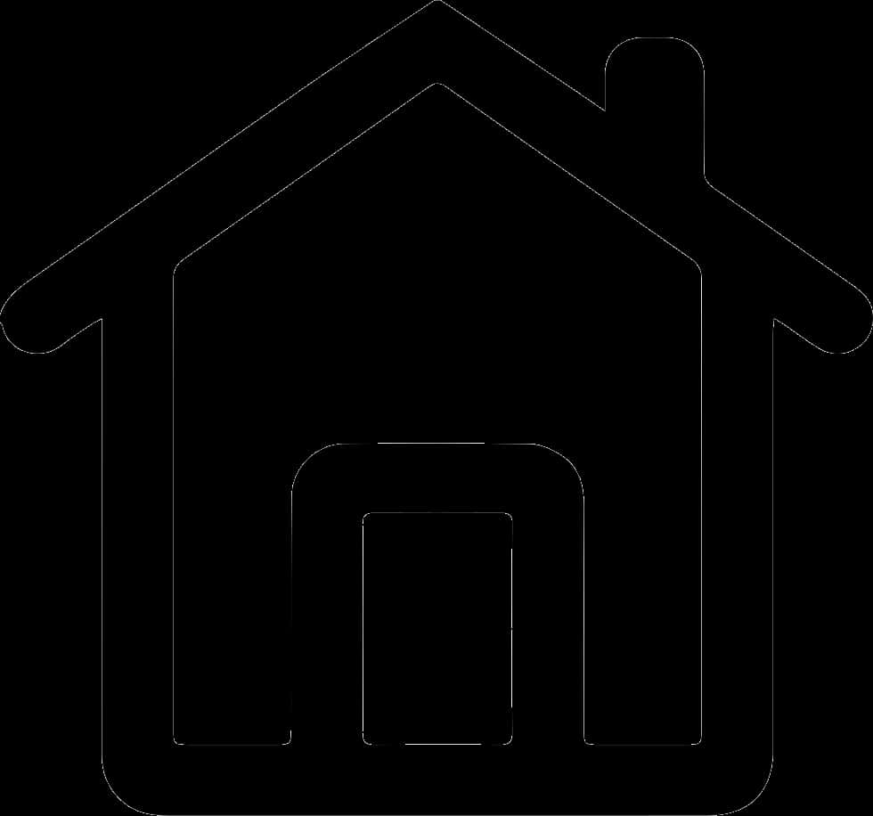 Black Home Icon Outline