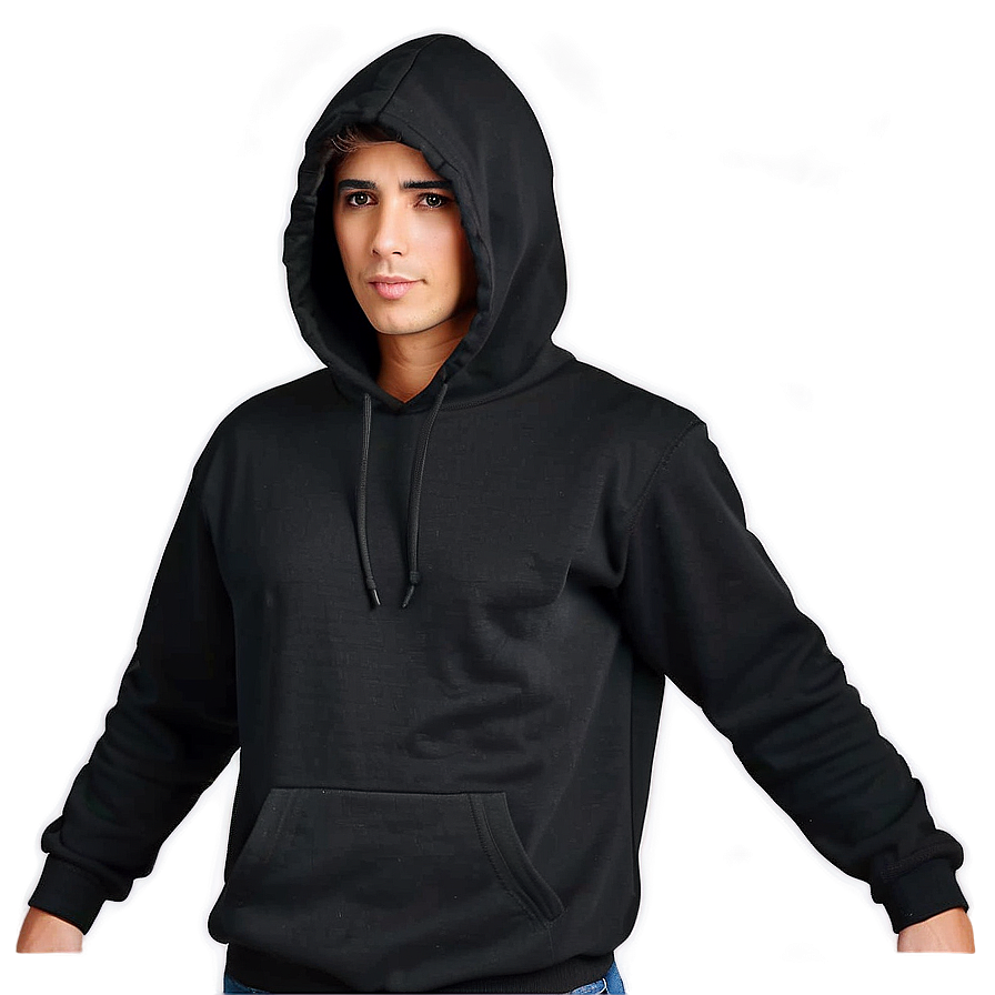 Black Hooded Sweater Png Tgm