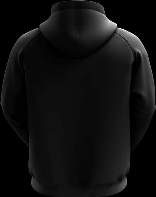 Black Hoodie Rear View