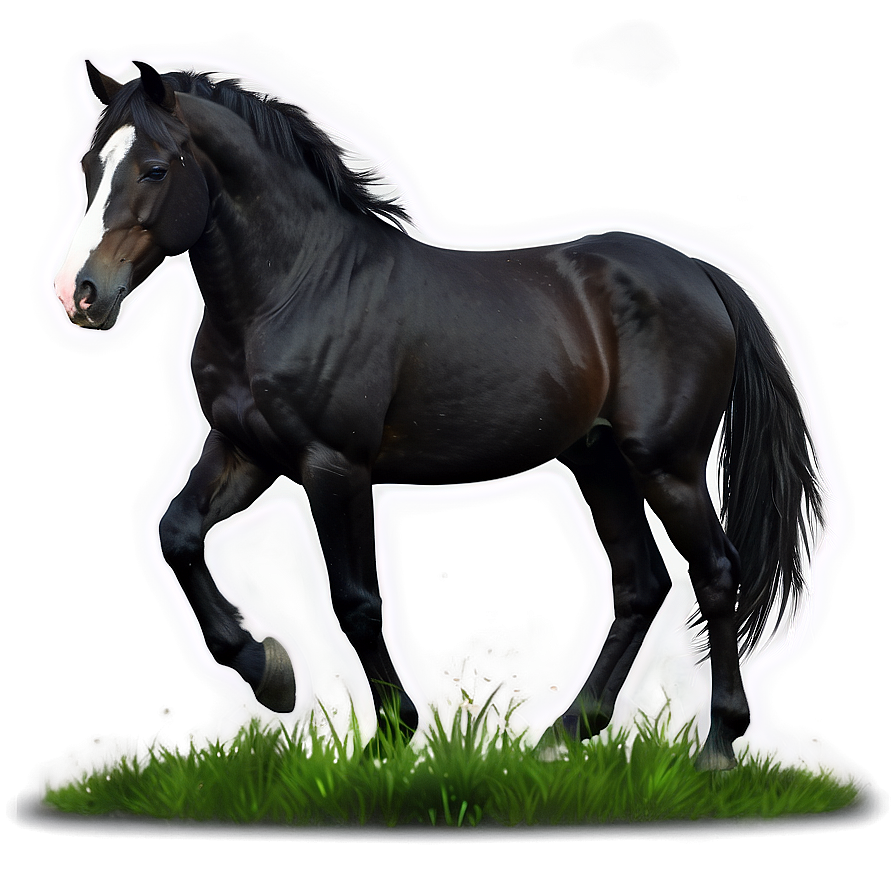 Black Horse Digital Artwork Png 06262024