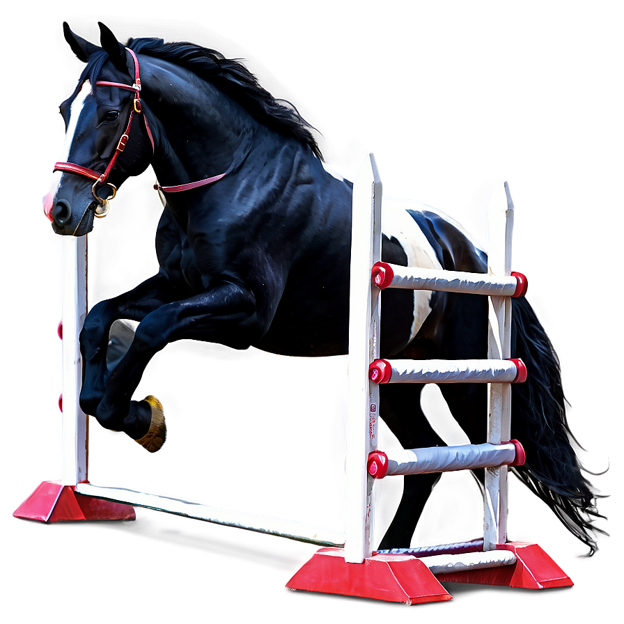 Black Horse Jumping Obstacle Png 66