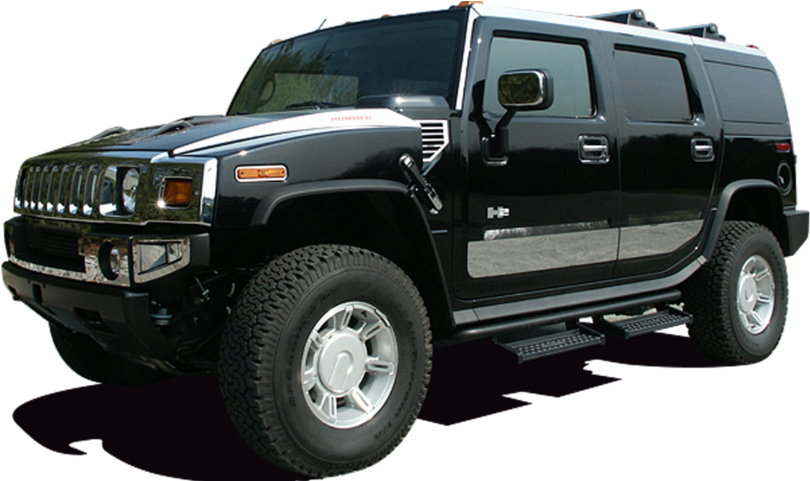 Black Hummer H2 S U V