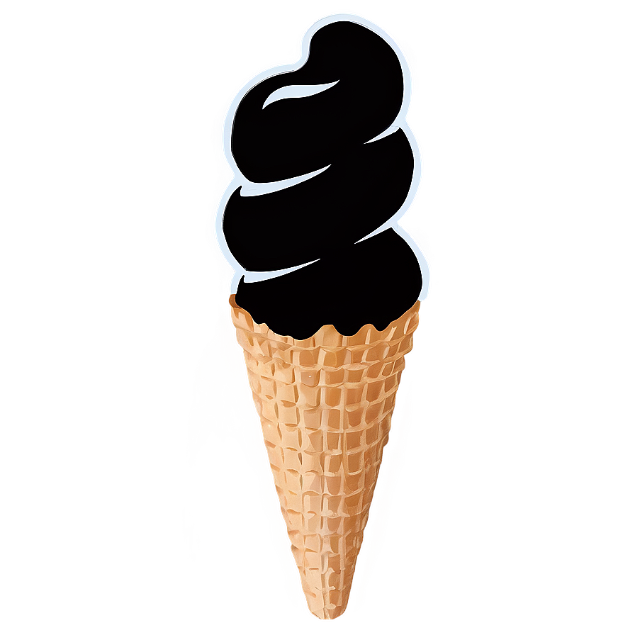 Black Ice Cream Cone Png 38