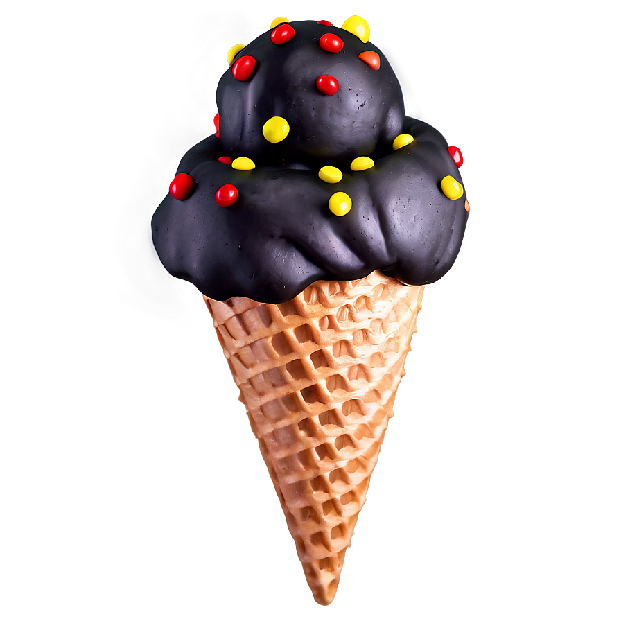 Black Ice Cream Cone Png 91