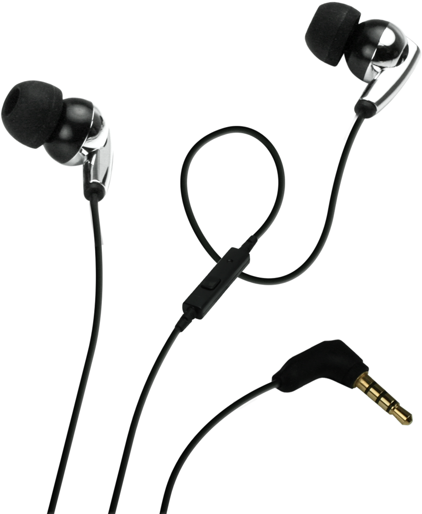 Black In Ear Earphoneswith Mic