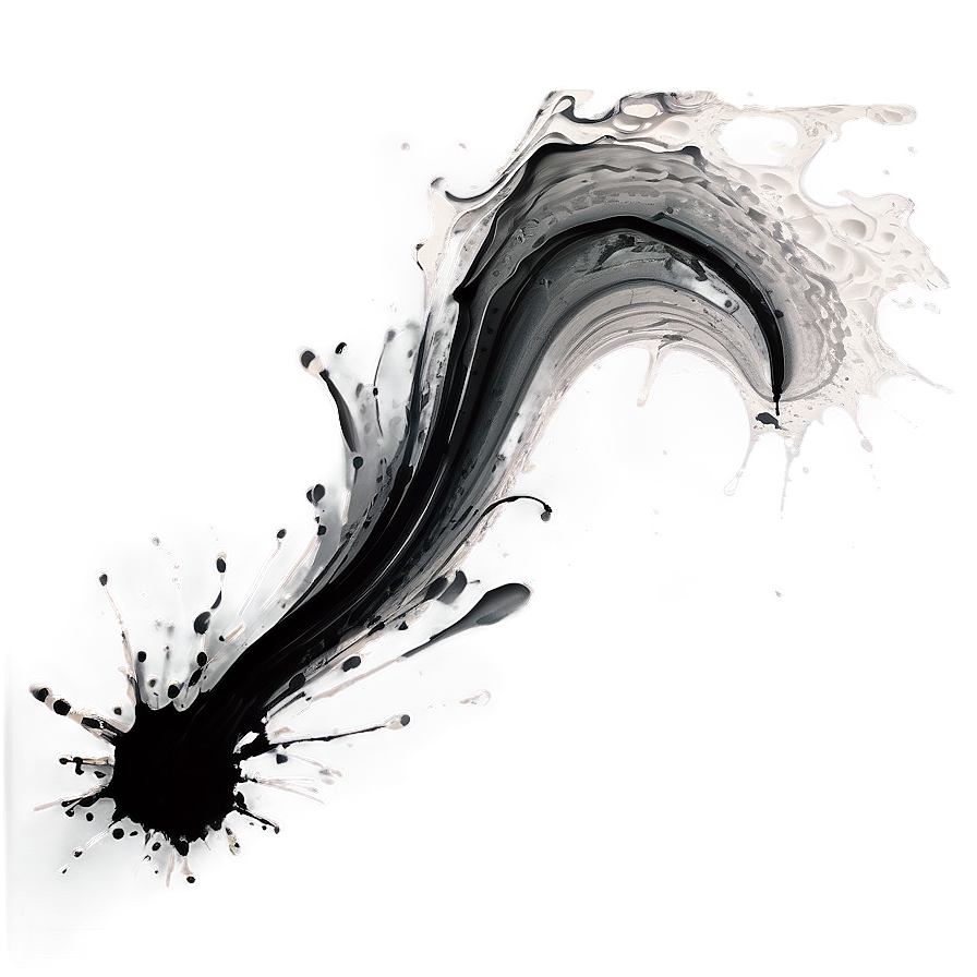 Black Ink Splash Png 70