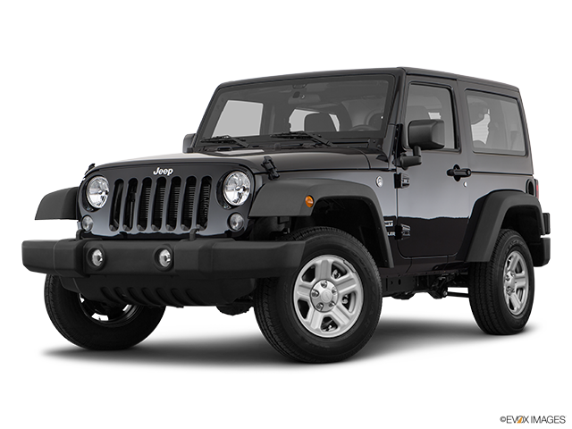 Black Jeep Wrangler S U V Profile View