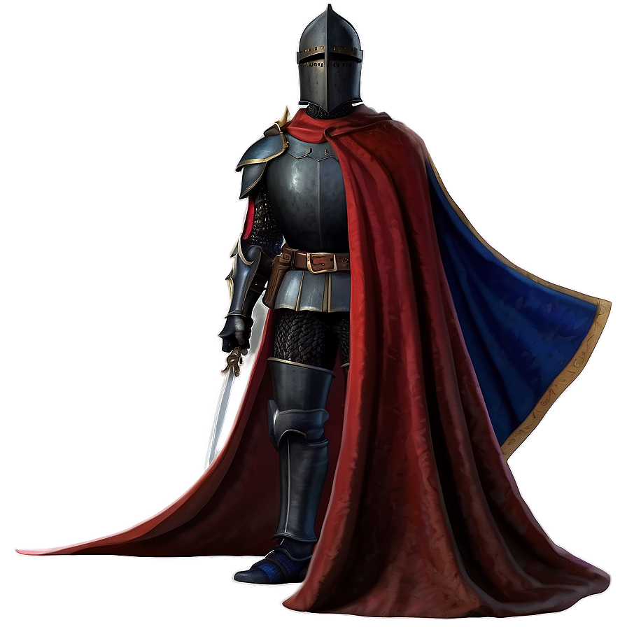 Black Knight With Cape Png Qil