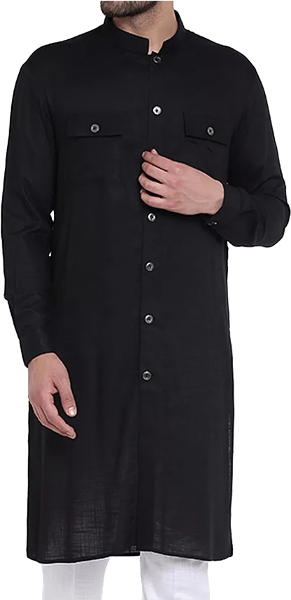 Black Kurta Traditional Attire