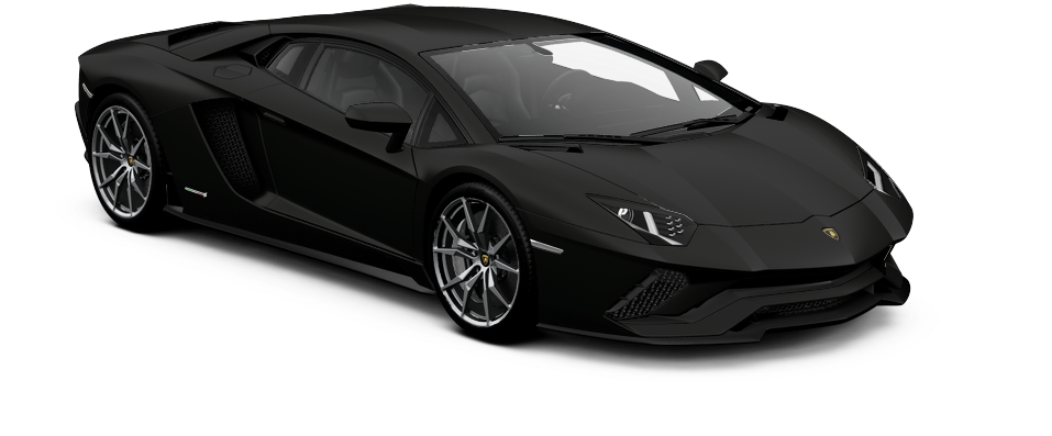 Black Lamborghini Aventador Side View