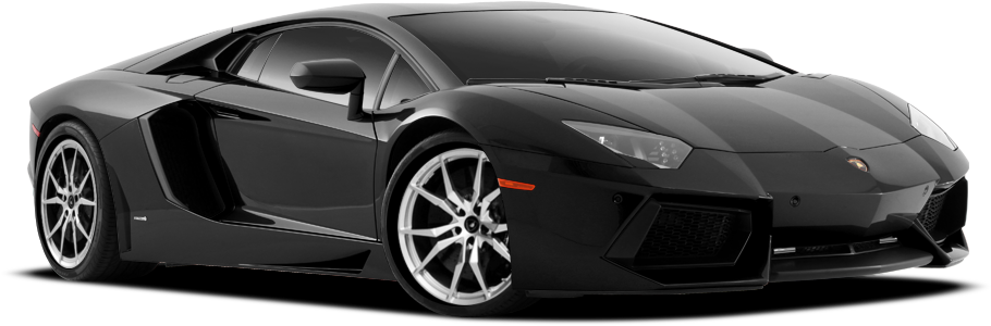 Black Lamborghini Aventador Side View