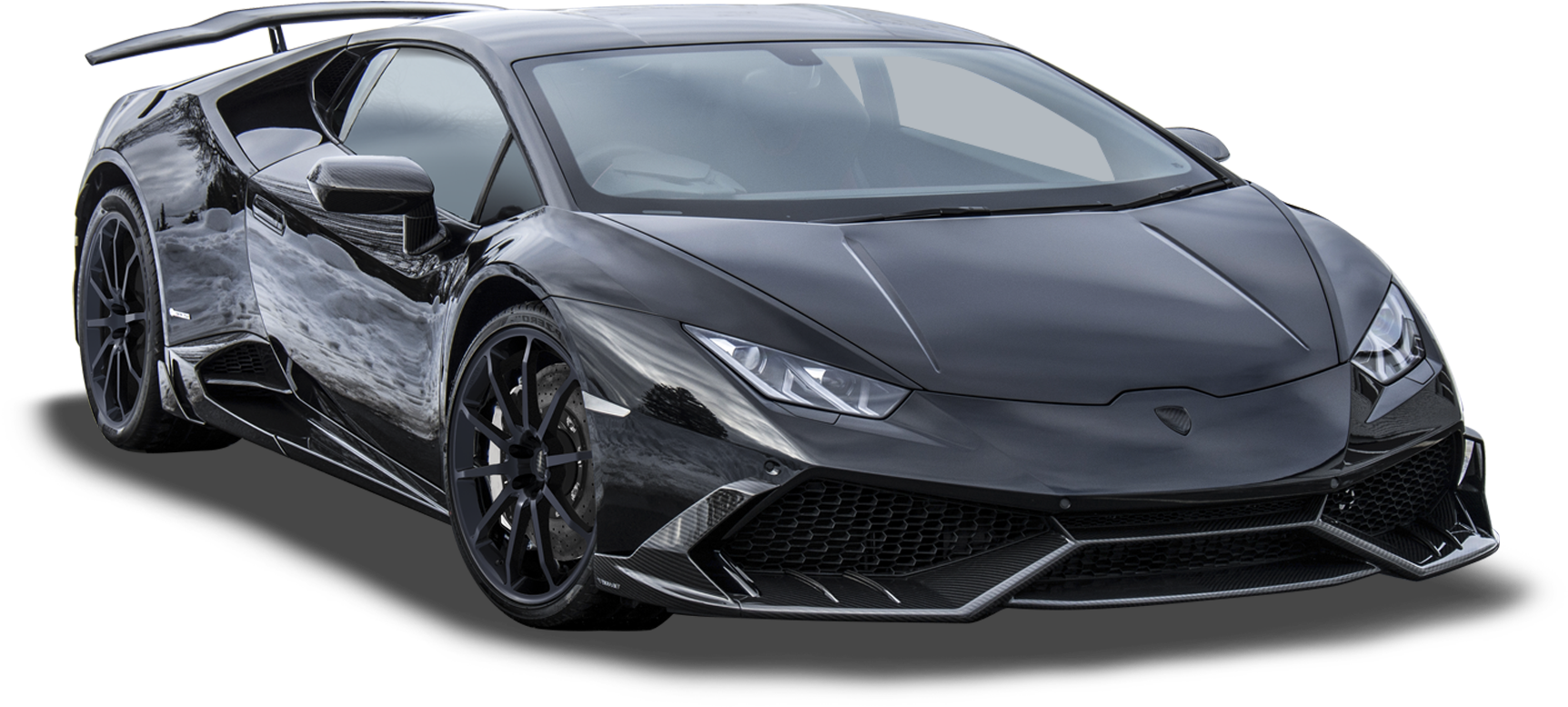 Black Lamborghini Huracan Evo Side View