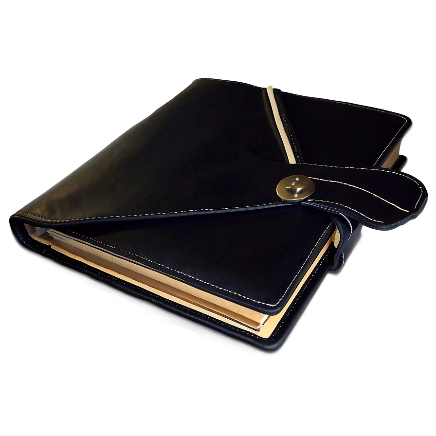 Black Leather Binder Png 80