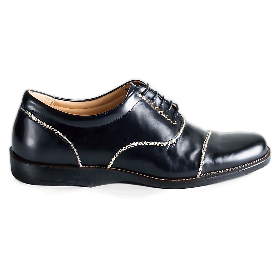 Black Leather Footwear Png 12