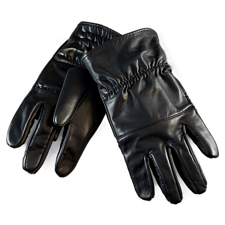 Black Leather Gloves Png 06252024