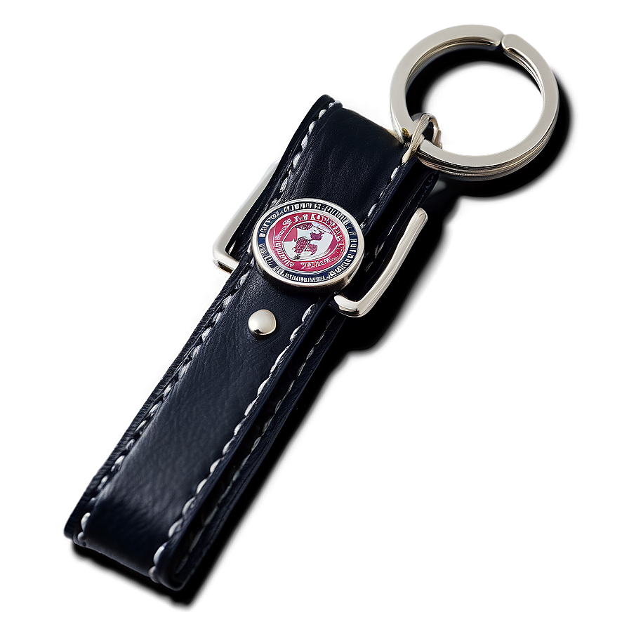 Black Leather Keychain Png Cnk