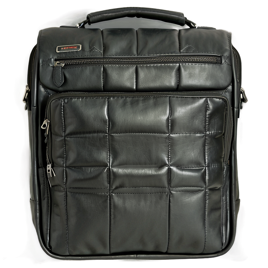 Black Leather Laptop Bag Png Aaj