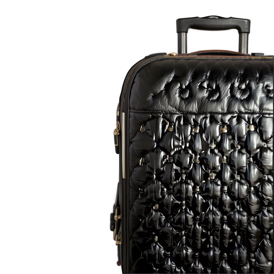 Black Leather Luggage Png Xtf84