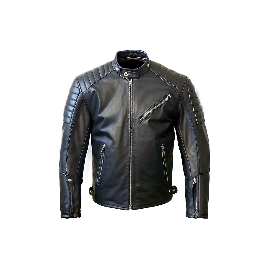 Black Leather Motorcycle Jacket Png 19