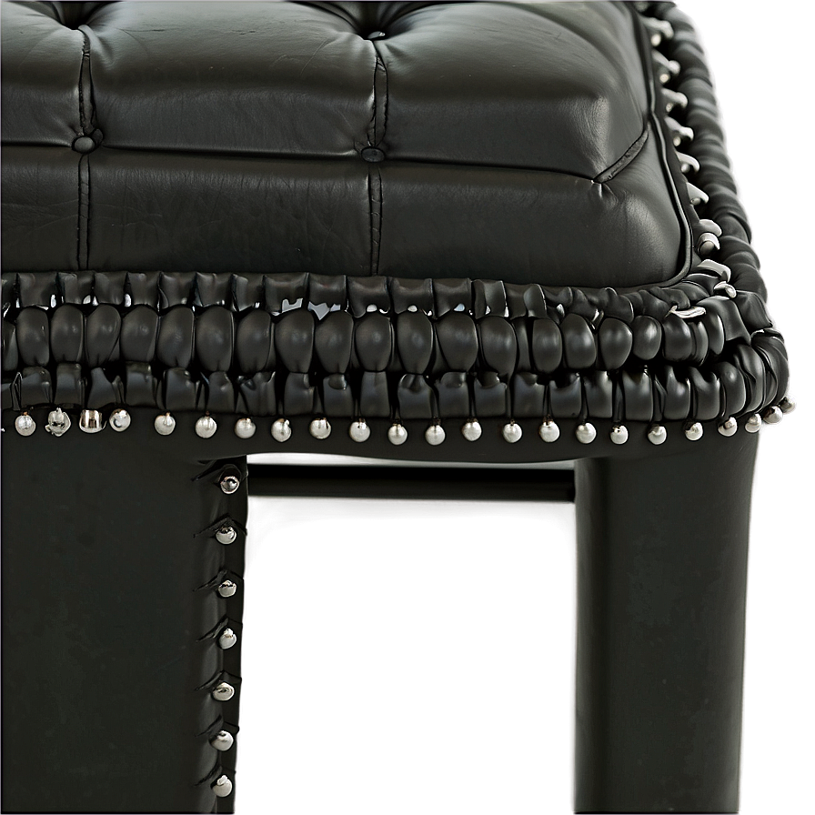 Black Leather Ottoman Png 81