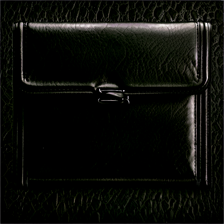 Black Leather Portfolio Png 06252024