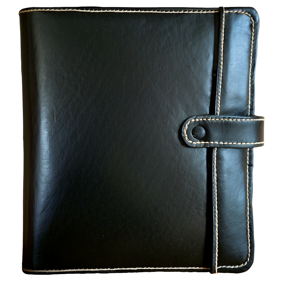 Black Leather Portfolio Png 06252024