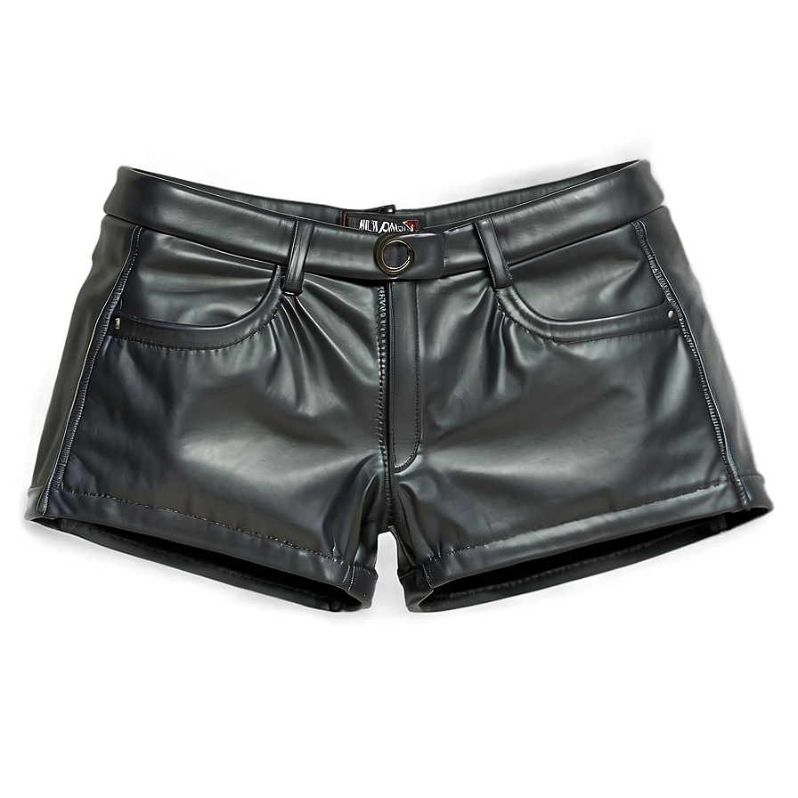 Black Leather Shorts Png Uha24