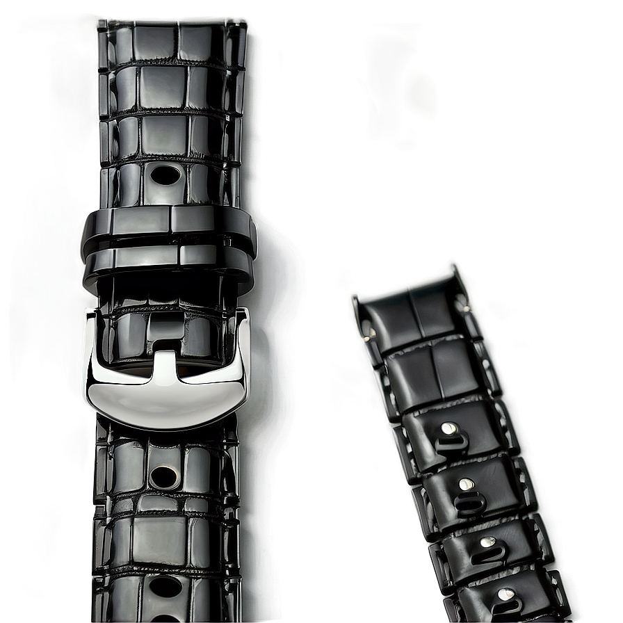 Black Leather Watch Strap Png Bfo12