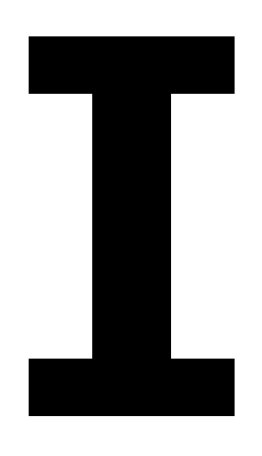 Black Letter I Symbol