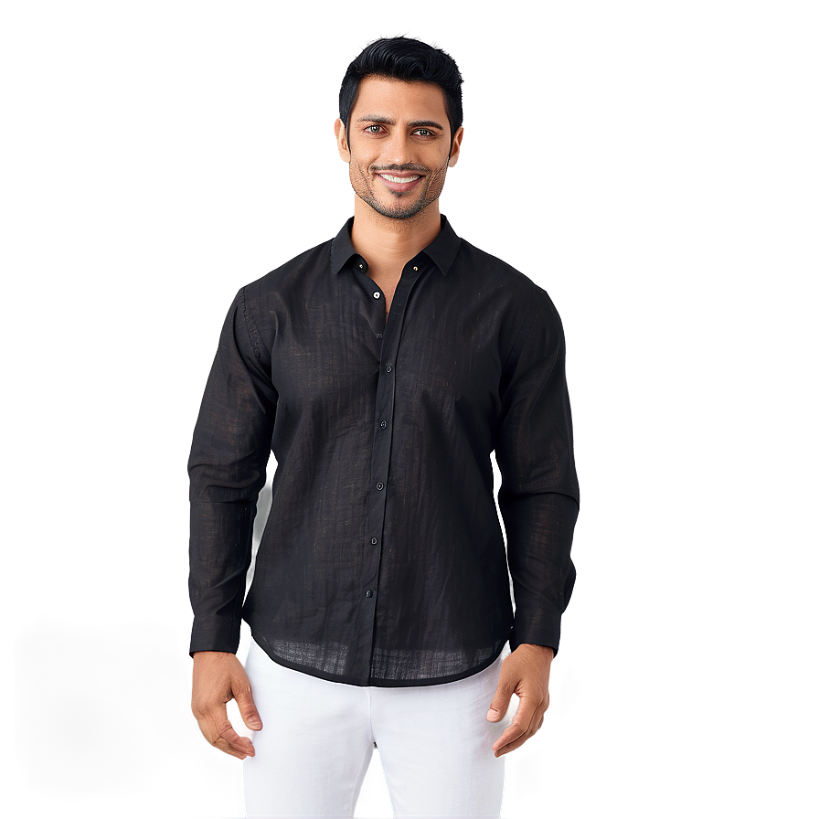 Black Linen Shirt Png Dlc52