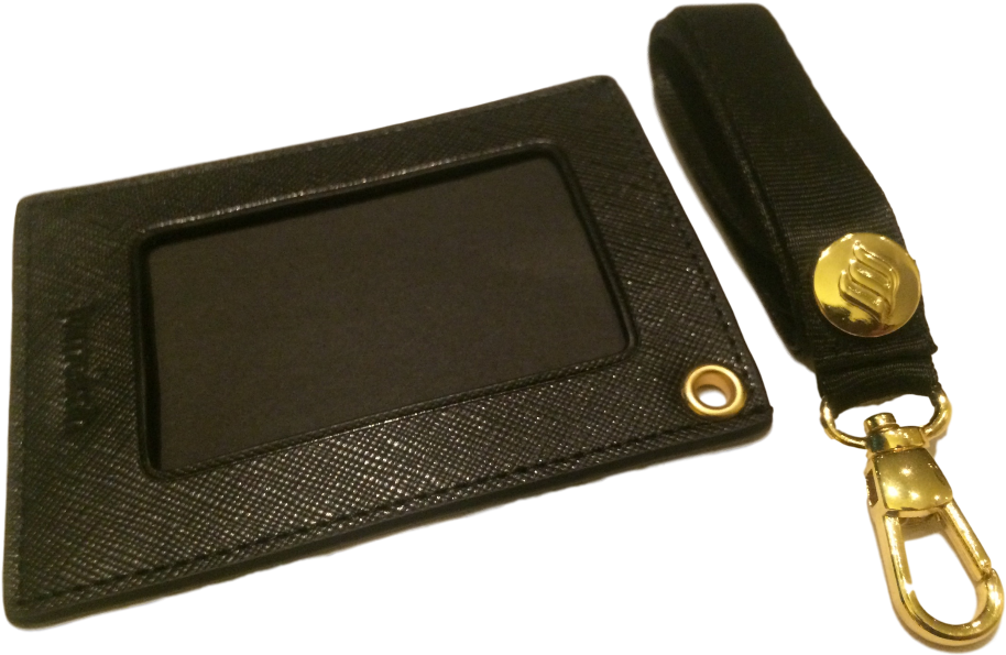 Black Luggage Tag With Strap