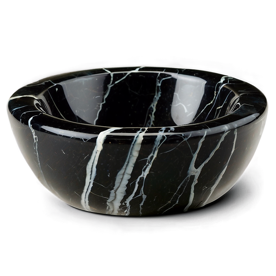 Black Marble Ashtray Png 06262024