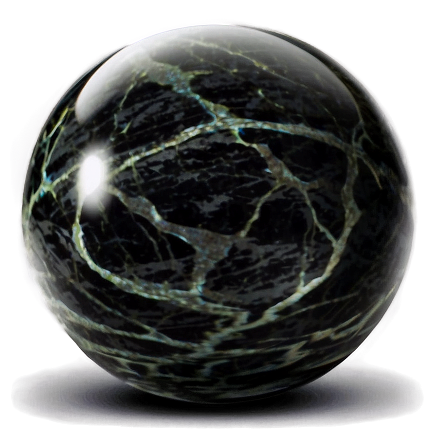 Black Marble Sphere Png Iou